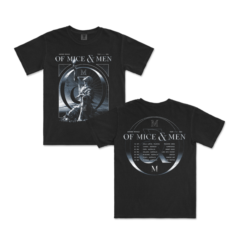 ANOTHER MIRACLE TOUR BLACK TSHIRT by Of Mice & Men