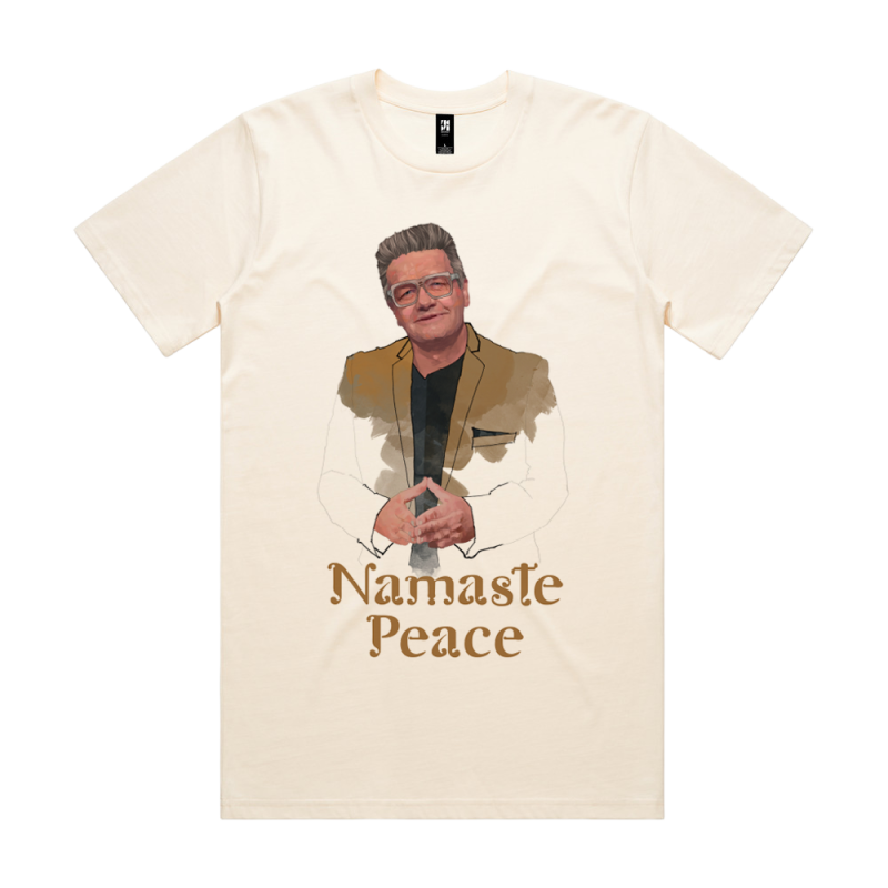 TYLER WALL/Namaste  Ecru Tshirt by Lawrence Mooney