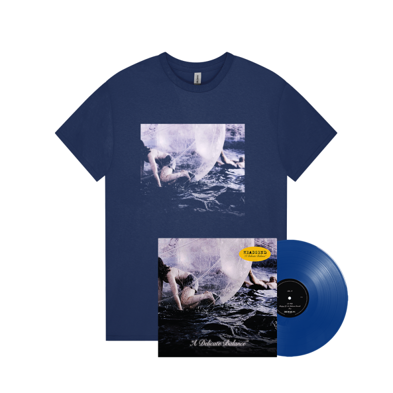 A Delicate Balance - Transparent Blue Vinyl LP + Blue Tshirt by Headsend