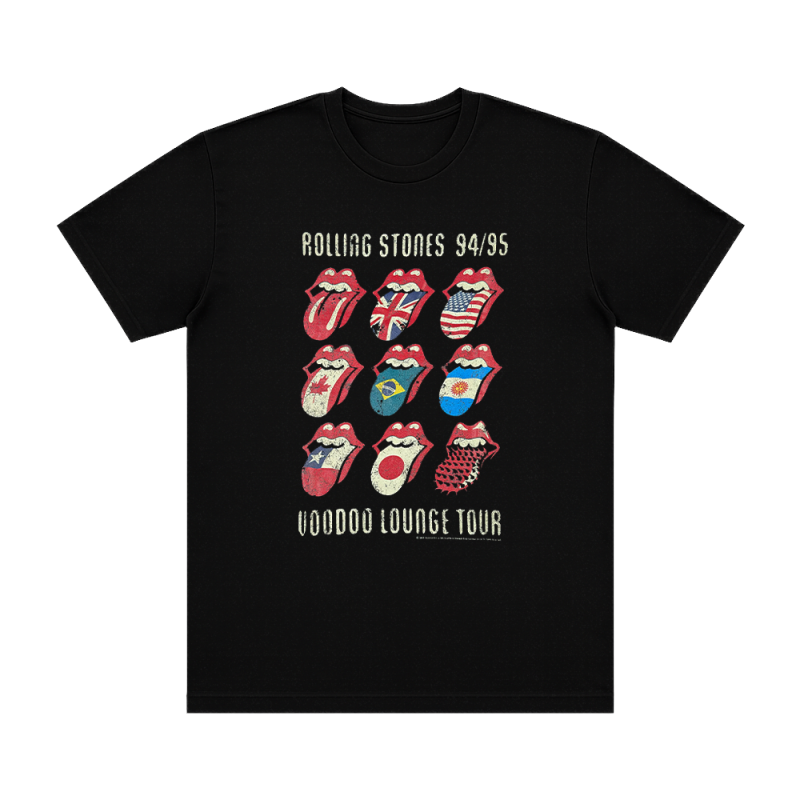 Voodoo Tongues Black Tshirt by The Rolling Stones