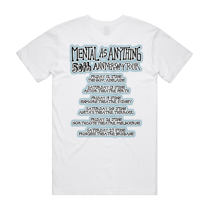 Robot White Tshirt by Mental As Anything
