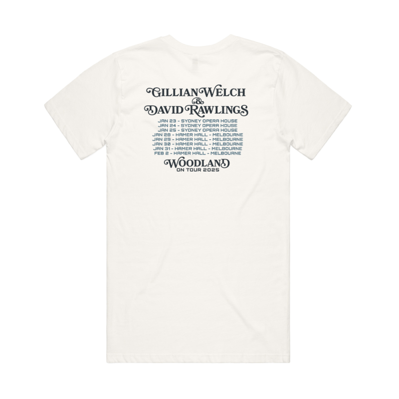 Woodland Natural Tour Tshirt by Gillian Welch & David Rawlings