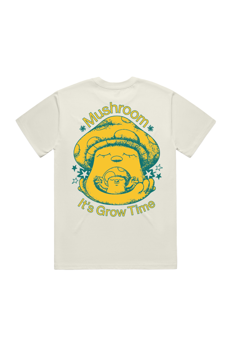 It's Grow Time Ecru Unisex Tshirt by Mushroom