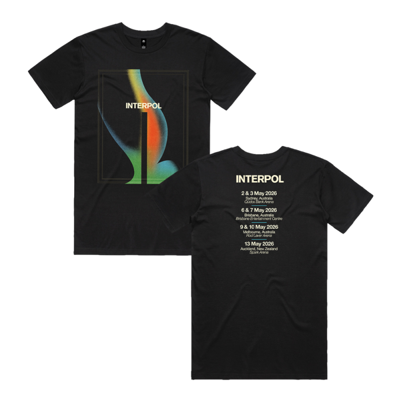 Aus Tour Black Tshirt by Interpol