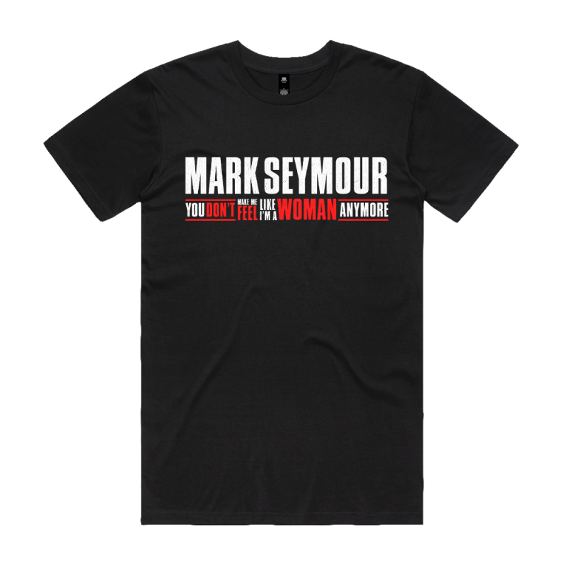 Say Goodbye Text Black Tshirt by Mark Seymour & The Undertow