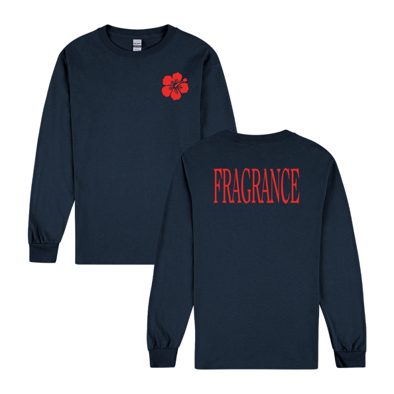 FLOWER NAVY LONGSLEEVE TEE by Fragrance Recordings