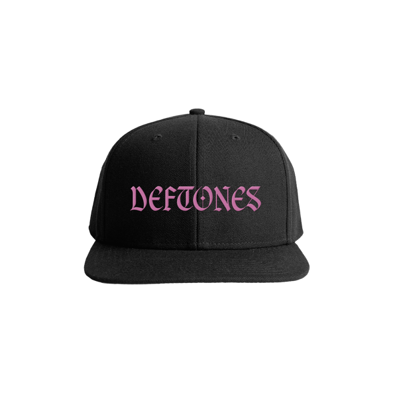 pink logo hat by Deftones