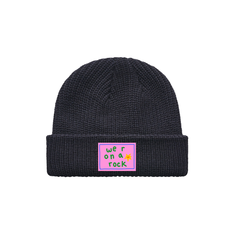 we r on a rock beanie (Navy/Red) by SHUTURP