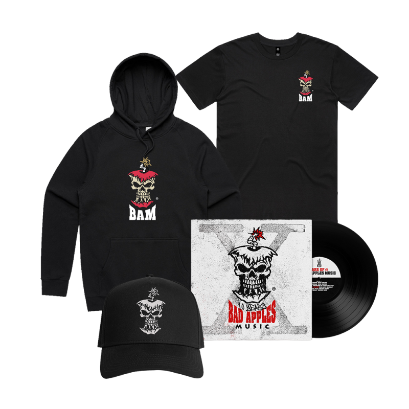 BAD APPLES MUSIC - BAM 10th Anniversary Vinyl + Merch Bundle by Bad Apples Music