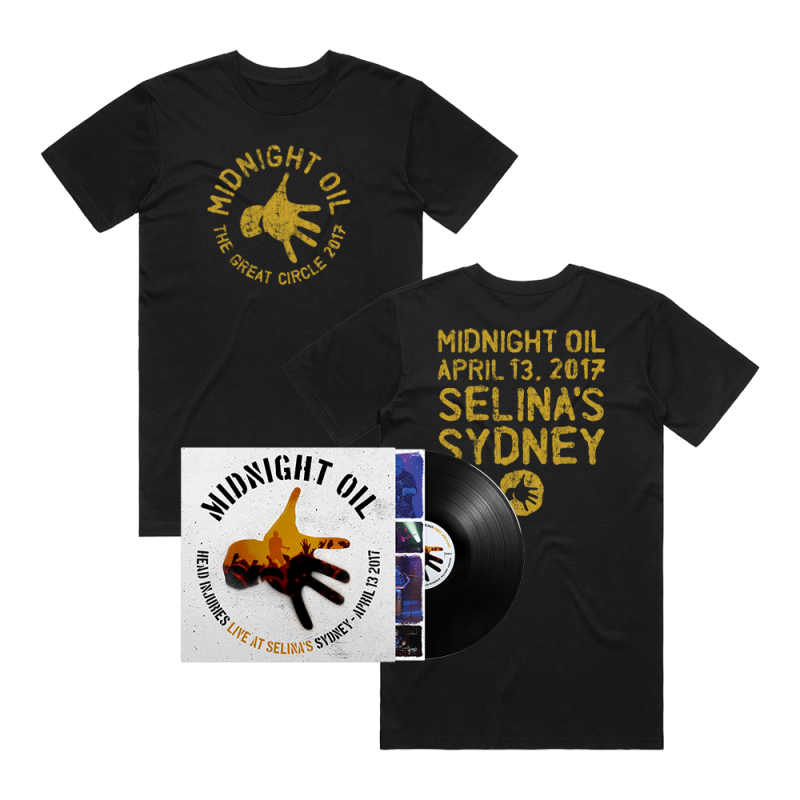Head Injuries (Live At Selina's) Vinyl LP + Original Event Tshirt by Midnight Oil