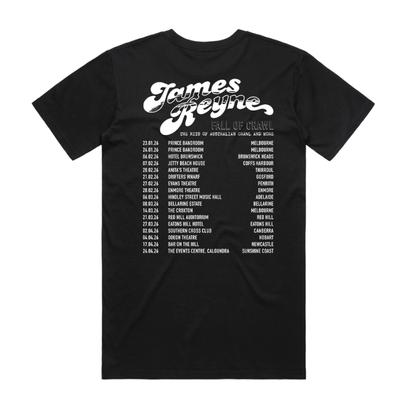 Fall Of Crawl Black Tshirt by James Reyne