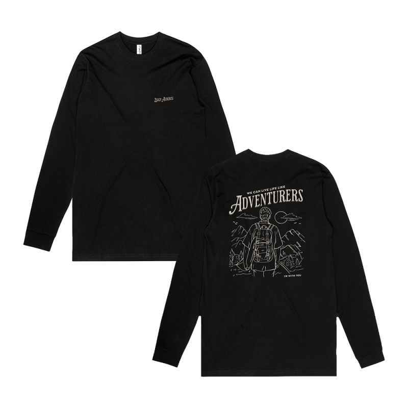 Adventurers Long Sleeve Black Tee by Ziggy Alberts