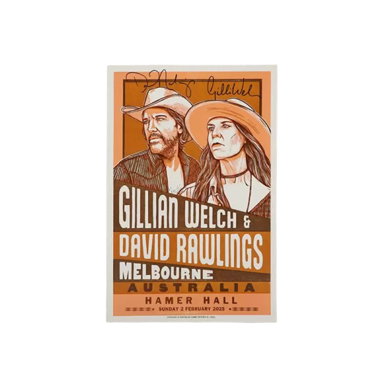 POSTER AUSTRALIAN TOUR- SIGNED COPIES by Gillian Welch & David Rawlings