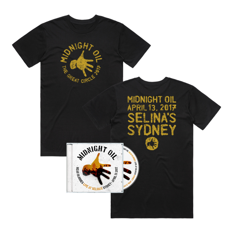Head Injuries (Live At Selina's) CD + Original Event Tshirt by Midnight Oil