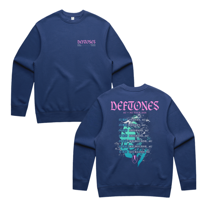 au / nz tour crewneck by Deftones