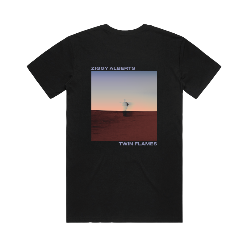 Twin Flames Black Tshirt by Ziggy Alberts