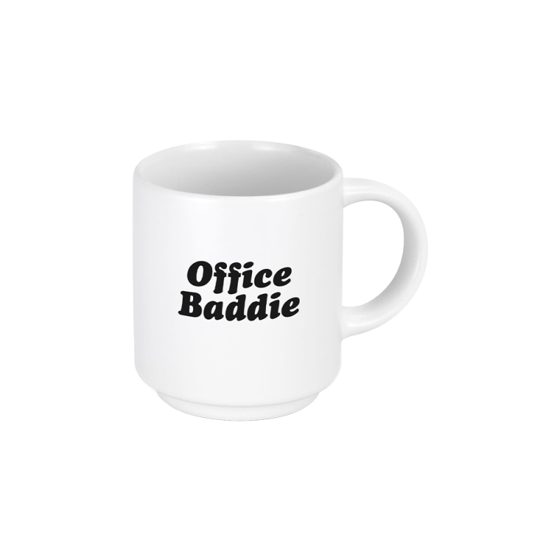 Office Baddie White Mug by Jake Howie
