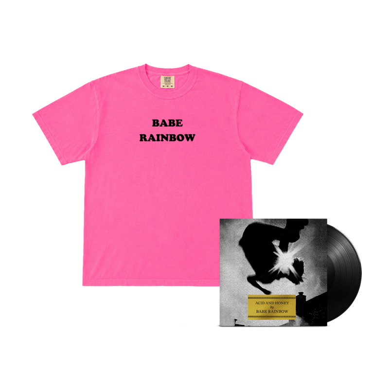 Babe Rainbow Flock Logo Tshirt + Black Vinyl LP by Babe Rainbow