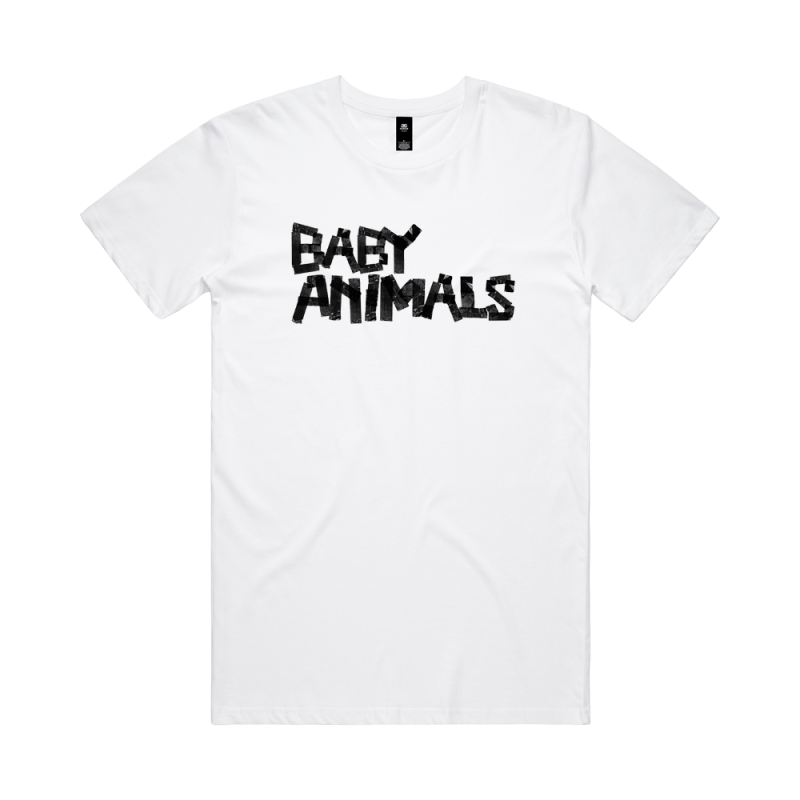 TAPE LOGO WHITE TSHIRT by Baby Animals