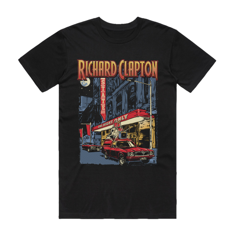 State Theatre Event Black Tshirt by Richard Clapton