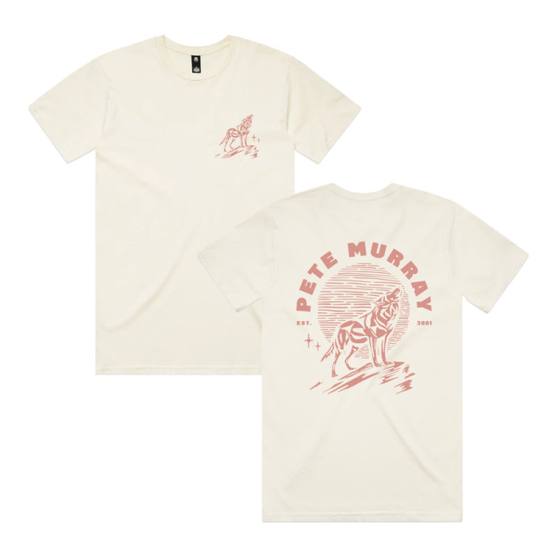 Wolf Ecru Tshirt by Pete Murray