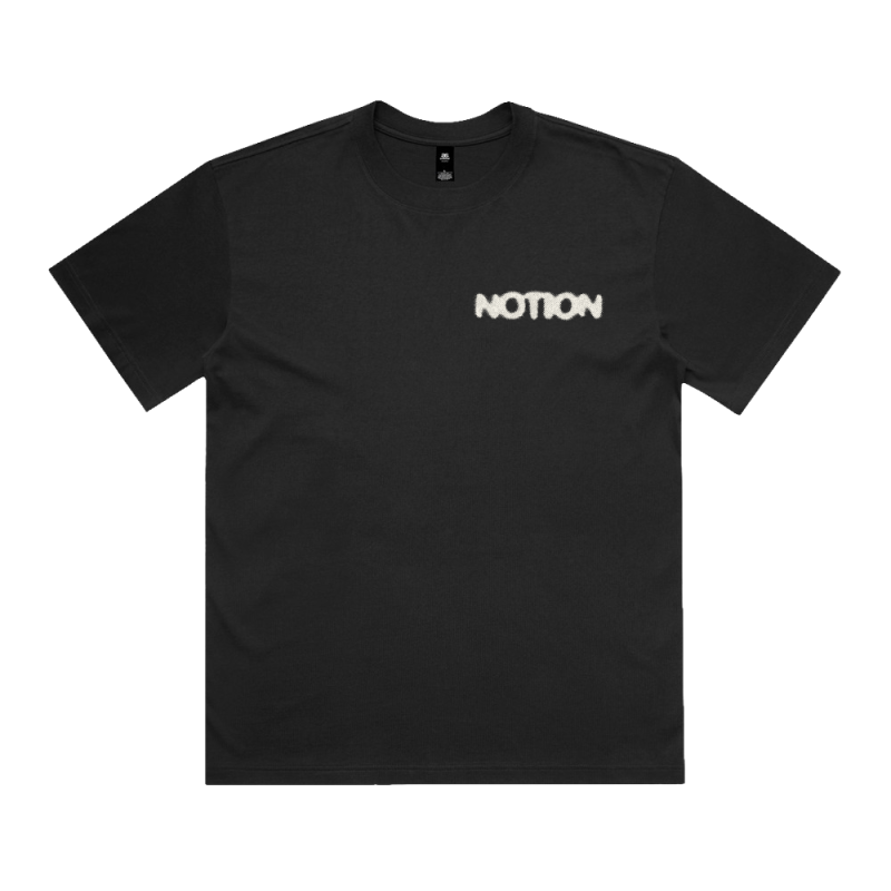Blurry Pocket Logo Black Tshirt by Notion