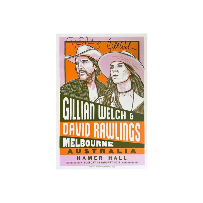 POSTER AUSTRALIAN TOUR- SIGNED COPIES by Gillian Welch & David Rawlings