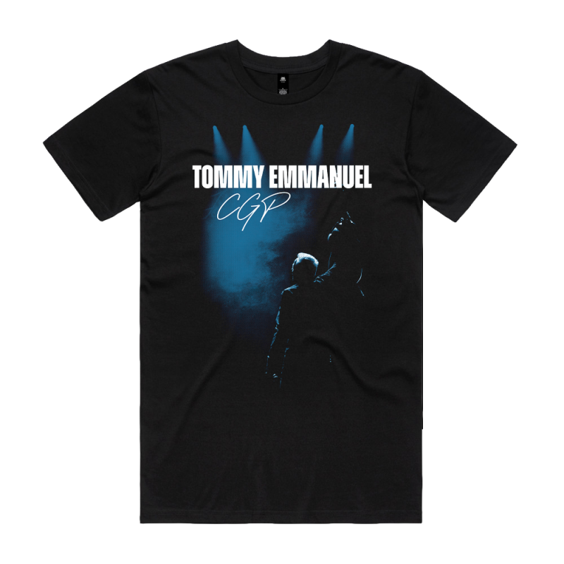 NZ Tour 2026 Black Tshirt by Tommy Emmanuel