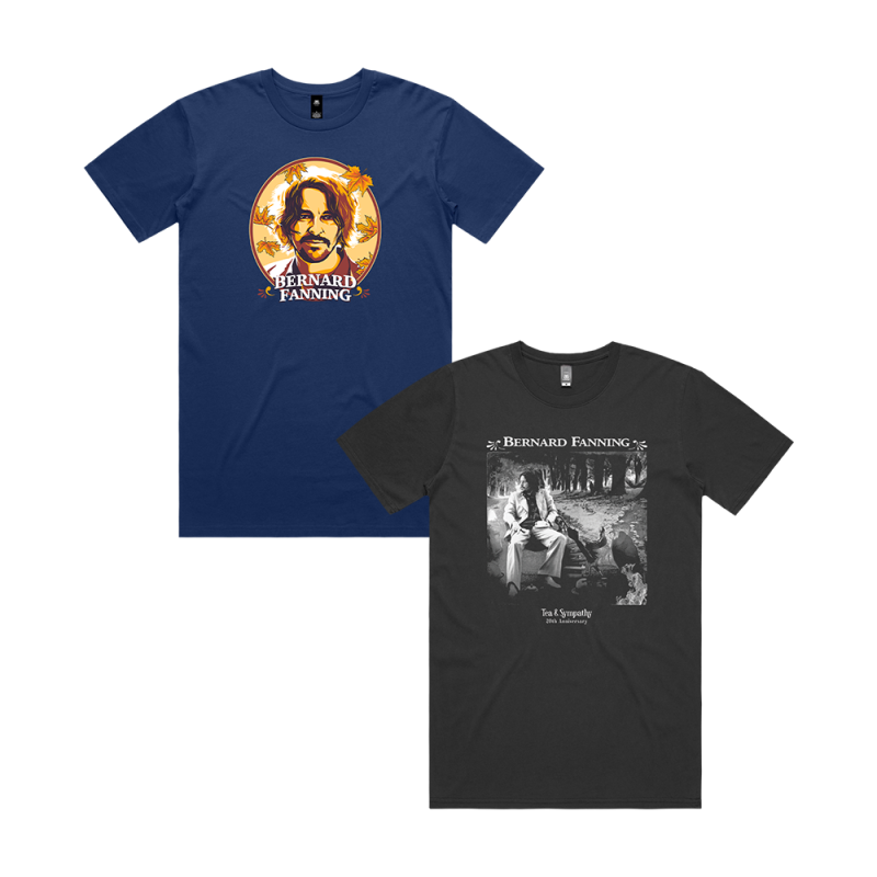Tshirt 2 Pack (Cobalt) by Bernard Fanning
