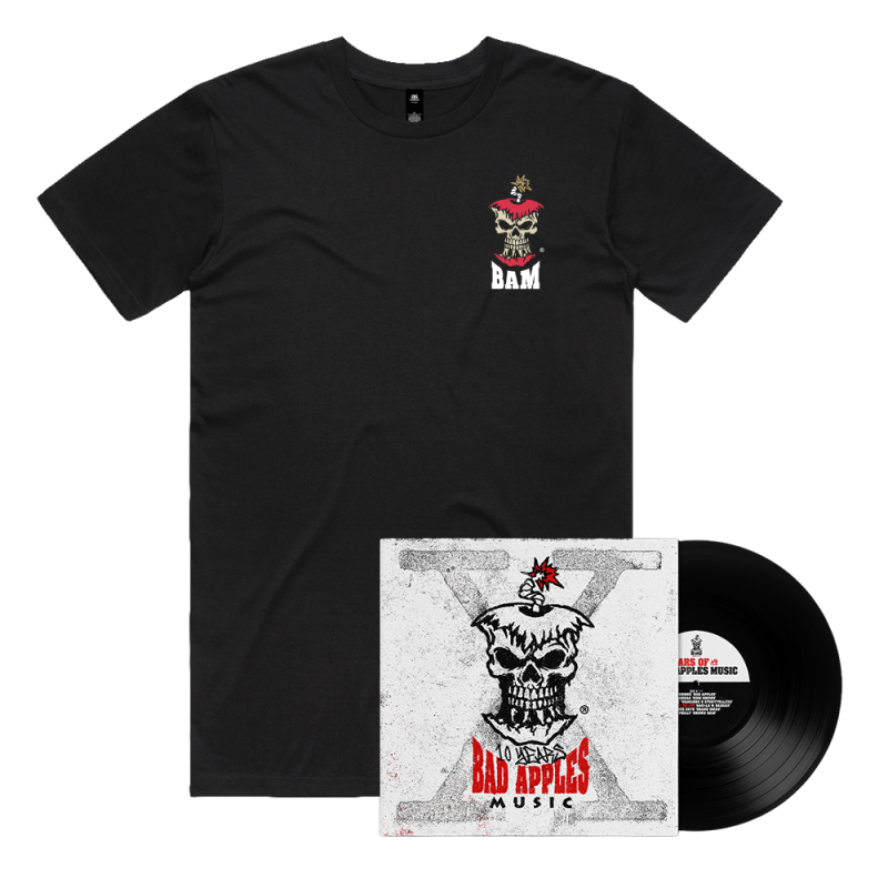 BAD APPLES MUSIC - BAM 10th Anniversary Vinyl + Tshirt Bundle by Bad Apples Music