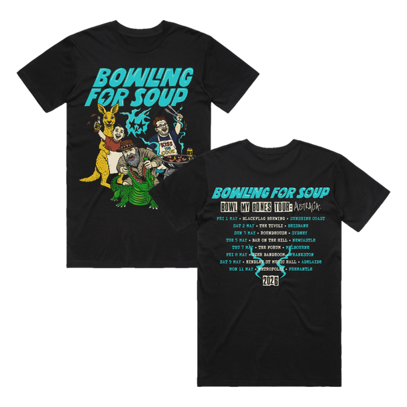 BOWL MY BONES BLACK TSHIRT by Bowling For Soup