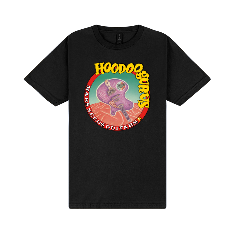 Mars Needs Guitars Black Tshirt (Front Print Only) by Hoodoo Gurus