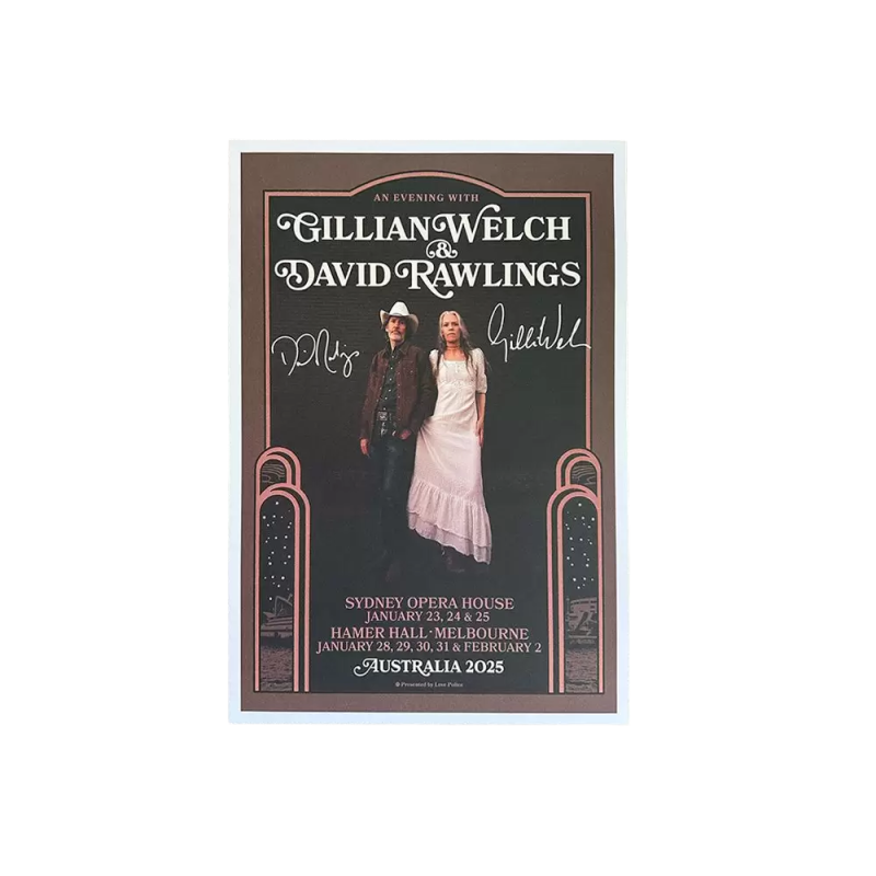 Signed Tour Poster (A2) by Gillian Welch & David Rawlings