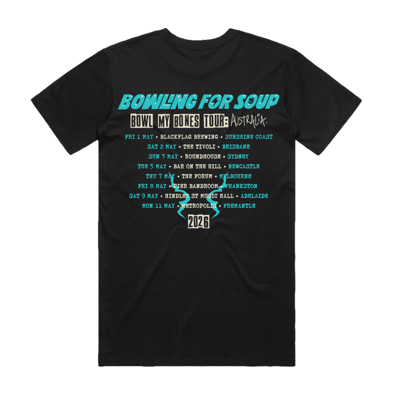 BOWL MY BONES BLACK TSHIRT by Bowling For Soup