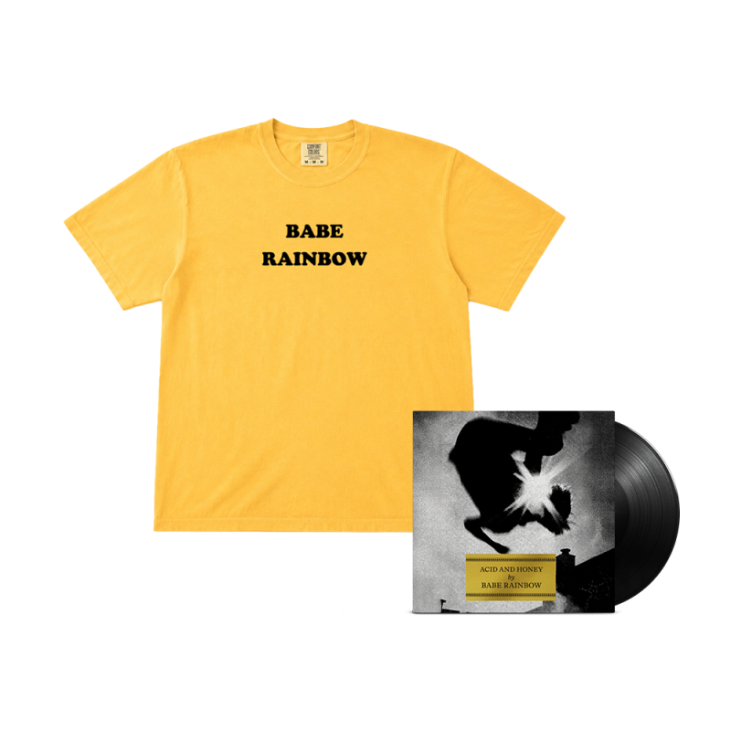 Babe Rainbow Flock Logo Tshirt + Black Vinyl LP by Babe Rainbow