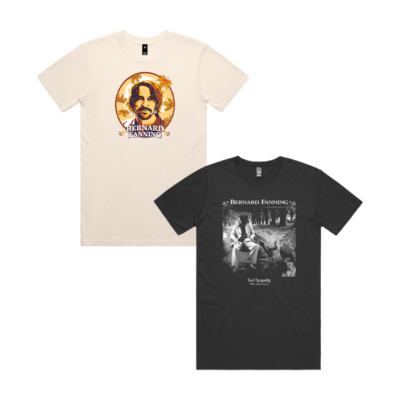 Tshirt 2 Pack (Ecru) by Bernard Fanning
