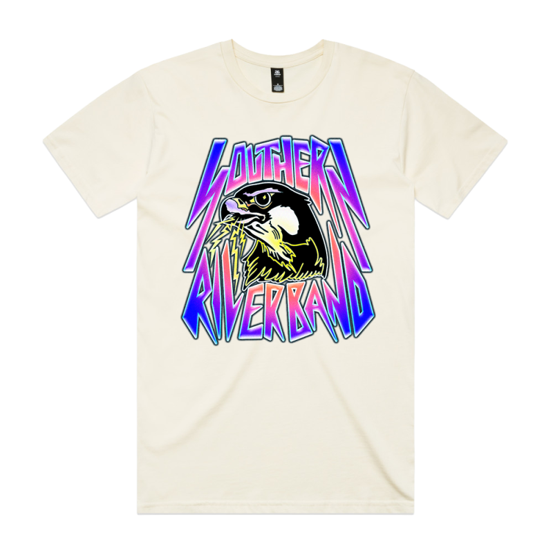 Blue Lightening Falcon - Guiness Wash Tshirt by The Southern River Band
