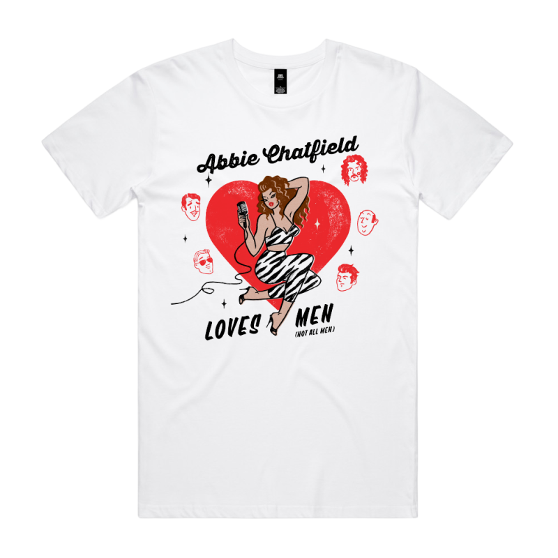 LOVES MEN TOUR WHITE TSHIRT by Abbie Chatfield