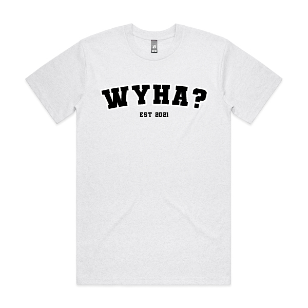 WHITE MARLE TEE by Where's Your Head At?