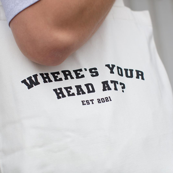 CREAM TOTE BAG by Where's Your Head At?