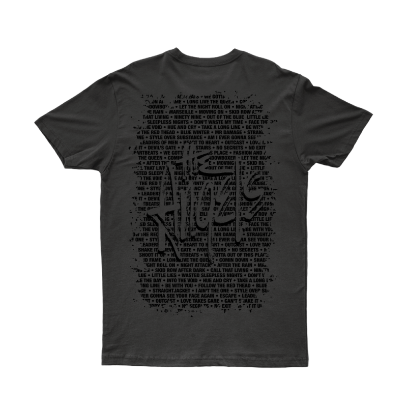 Pocket Logo/Classic Songs Logo Charcoal Tshirt by The Angels