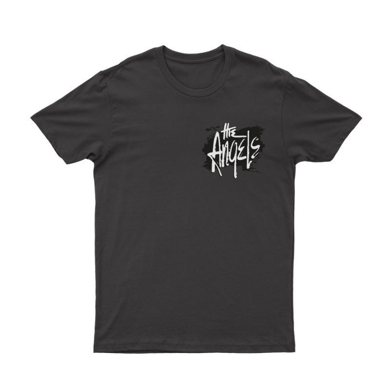 Pocket Logo/Classic Songs Logo Charcoal Tshirt by The Angels