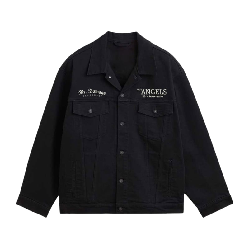 Mr Damage 50th Anniversary Embroidered Retro Denim Jacket by The Angels