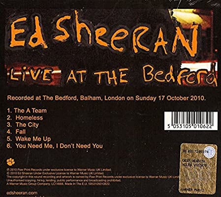 Live At The Bedford LP Vinyl by Ed Sheeran