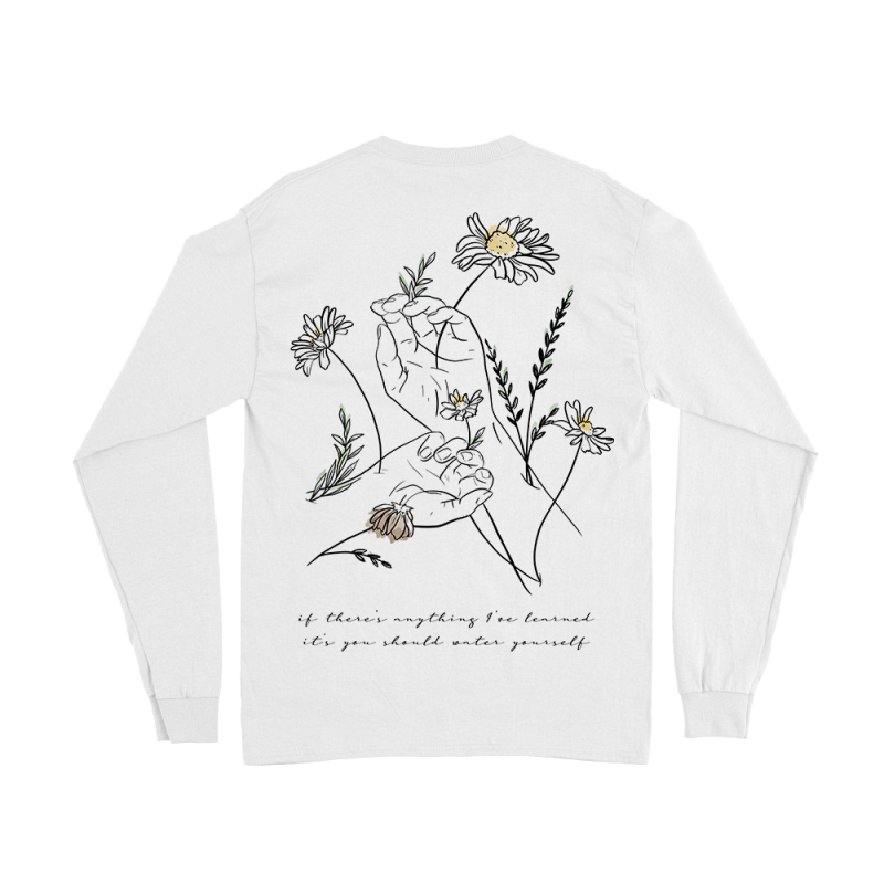 FLOWERS WHITE CREWNECK by Lauren Spencer Smith