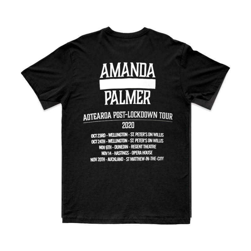 We Are All Going To Die NZ Tour T-Shirt w/Dateback by Amanda Palmer