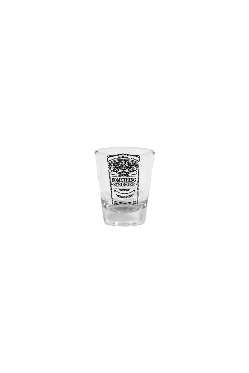 Andrew Farriss Something Stronger Shot Glass by Andrew Farriss