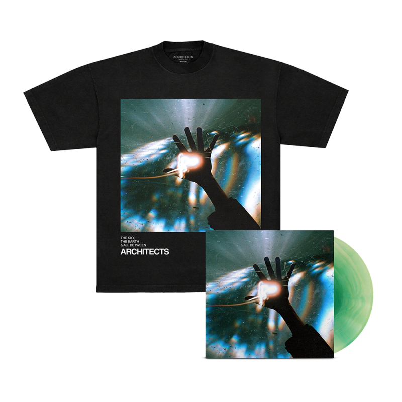 The Sky, The Earth & All Between - Sea Wave Foam Vinyl LP + Album Tshirt by Architects