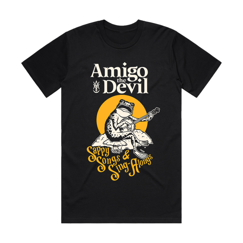 SAPPY SONGS BLACK TSHIRT by Amigo The Devil