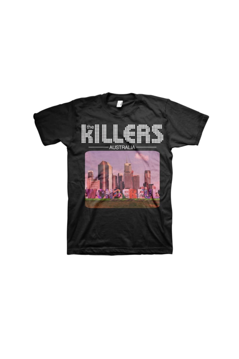 Australia Design Black Tshirt by The Killers